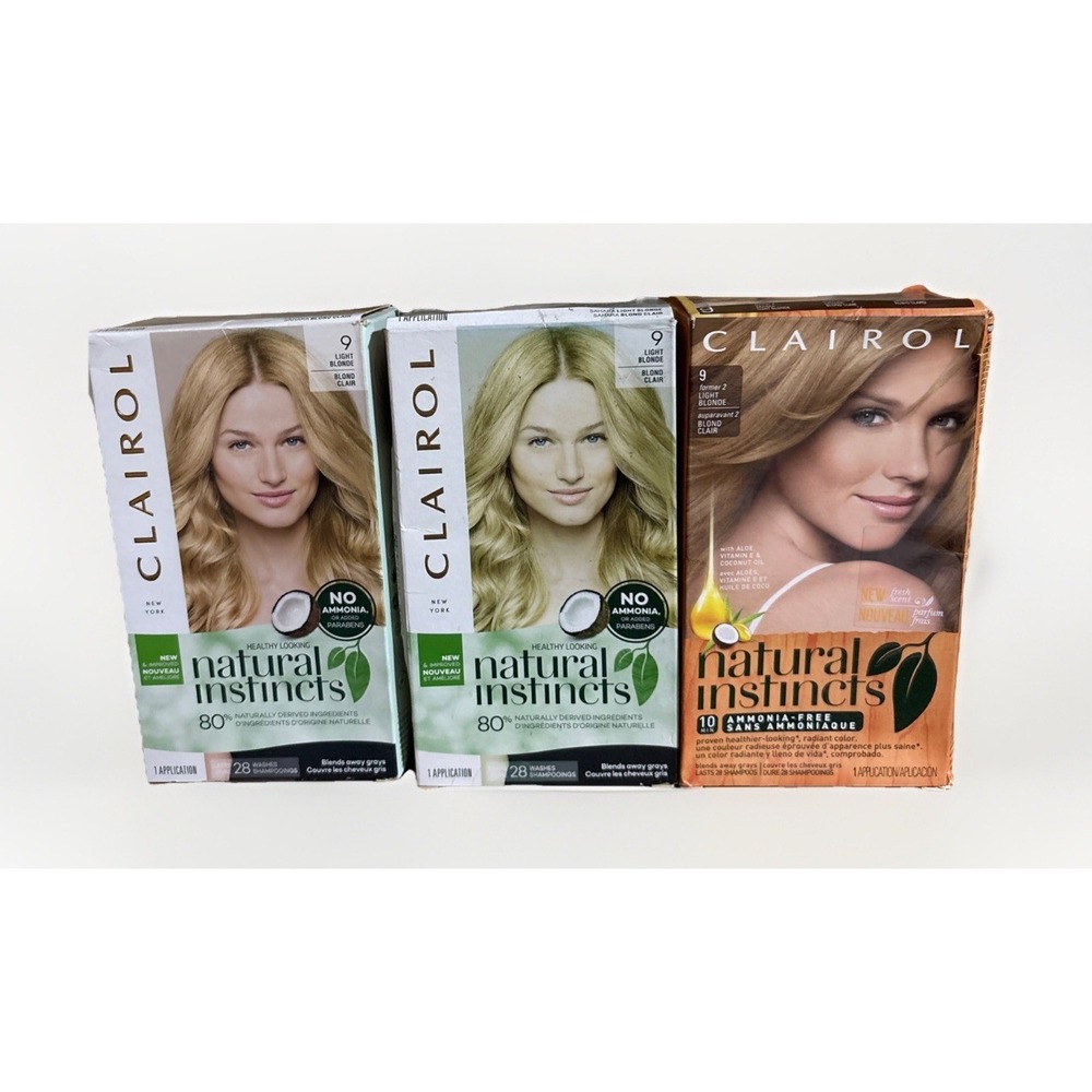 Clairol Natural Instincts Semi-Permanent Hair Color #9 LIGHT BLONDE ( Pack 3 )